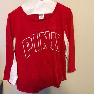VS Pink Red/White Long Sleeve shirt